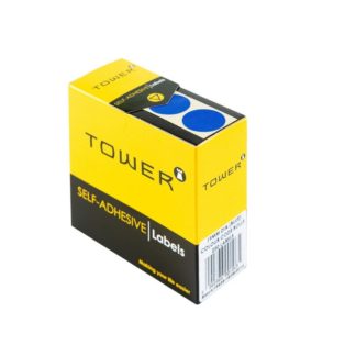 Tower Circle Labels Roll Pack - Colour Circle Labels - 19mm Diameter - Blue