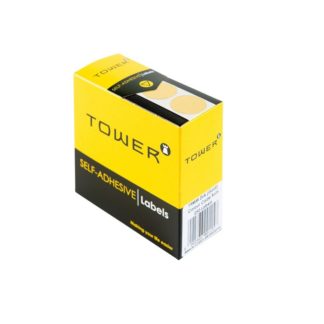 Tower Circle Labels Roll Pack - Colour Circle Labels - 19mm Diameter - Gold