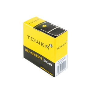 Tower Rectangle Labels Roll Pack - Colour Rectangle Labels - 19 x 25mm - Black