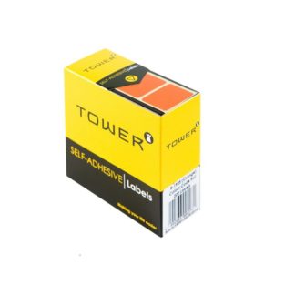 Tower Rectangle Labels Roll Pack - Colour Rectangle Labels - 19 x 25mm - Orange