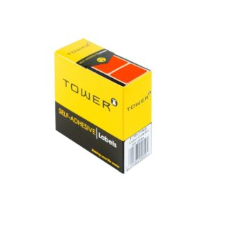 Tower Rectangle Labels Roll Pack - Colour Rectangle Labels - 19 x 25mm - Neon Red