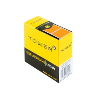 Tower Rectangle Labels Roll Pack - Colour Rectangle Labels - 19 x 25mm - Neon Orange
