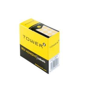 Tower Circle Labels Roll Pack - Colour Circle Labels - 32mm Diameter - Gold
