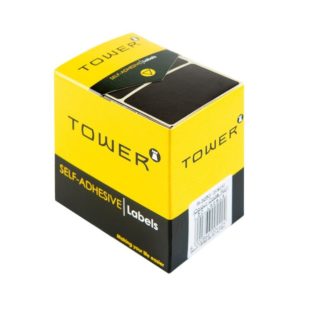 Tower Rectangle Labels Roll Pack - Colour Rectangle Labels - 32 x 50mm - Black
