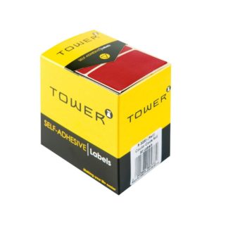 Tower Rectangle Labels Roll Pack - Colour Rectangle Labels - 32 x 50mm - Red