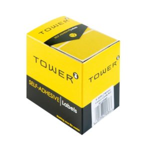 Tower Rectangle Labels Roll Pack - Colour Rectangle Labels - 32 x 50mm - Yellow