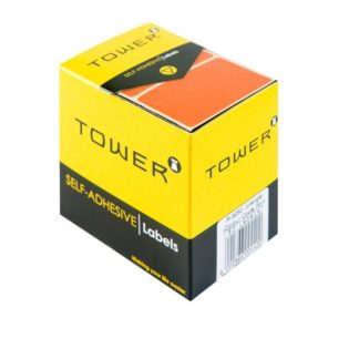 Tower Rectangle Labels Roll Pack - Colour Rectangle Labels - 32 x 50mm - Orange