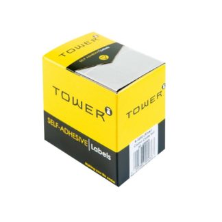 Tower Rectangle Labels Roll Pack - Colour Rectangle Labels - 32 x 50mm - Silver