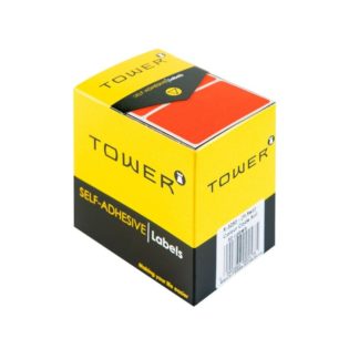 Tower Rectangle Labels Roll Pack - Colour Rectangle Labels - 32 x 50mm - Neon Green