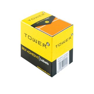 Tower Rectangle Labels Roll Pack - Colour Rectangle Labels - 32 x 50mm - Neon Orange
