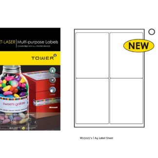 Tower Multi-Purpose Labels - A4 139 x 99.1 2 Across 2 Down Per Sheet - White