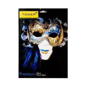 Tower Photo Quality Inkjet Paper - A6 190gsm Gloss 10 x 15cm - White