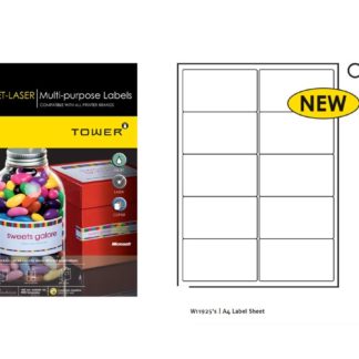 Tower Multi-Purpose Labels - A4 57 x 99 2 Across 5 Down 10 Per Sheet - White