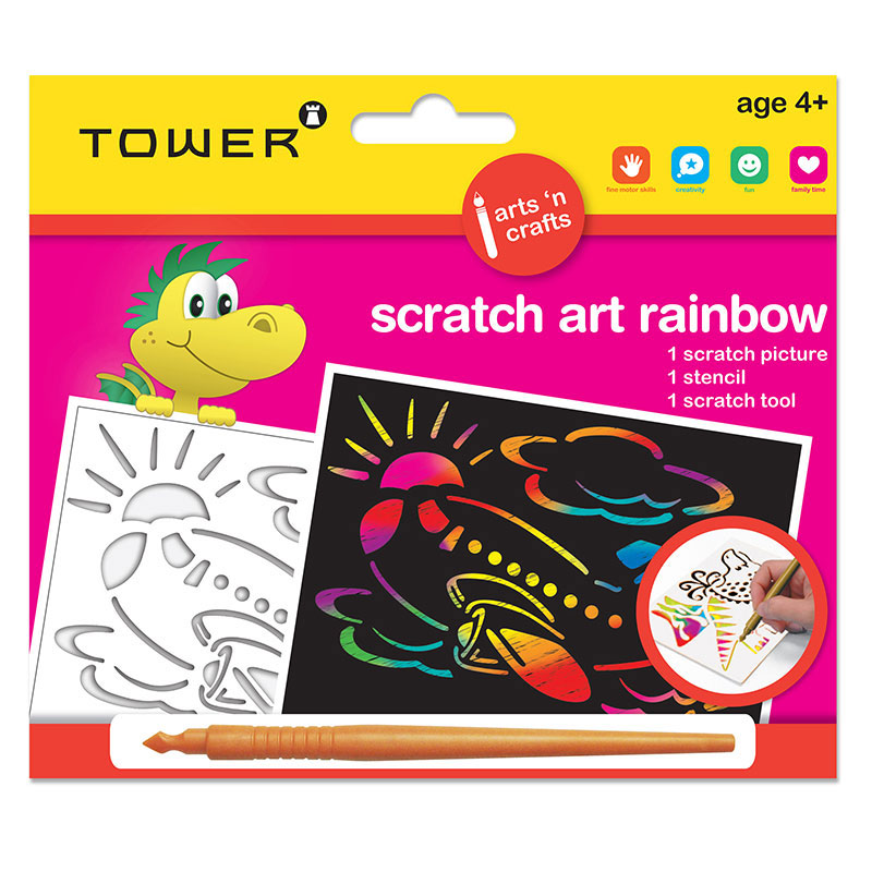Tower Toby Tower Kids Range - Toby Tower Scratch Art - Assorted
