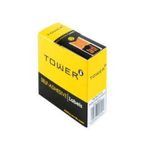 Tower Instruction Labels - 15 x 40mm Now Long Overdue - Black on N/Orange
