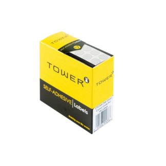 Tower Circle Labels Roll Pack - White Circle Labels - 10mm Diameter - White