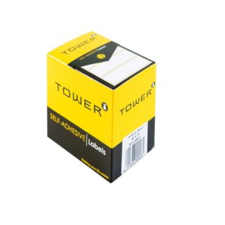 Tower Rectangle Labels Roll Pack - White Rectangle Roll Labels - 45 x 13mm - White