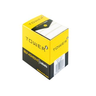 Tower Rectangle Labels Roll Pack - White Rectangle Roll Labels - 50 x 13mm - White