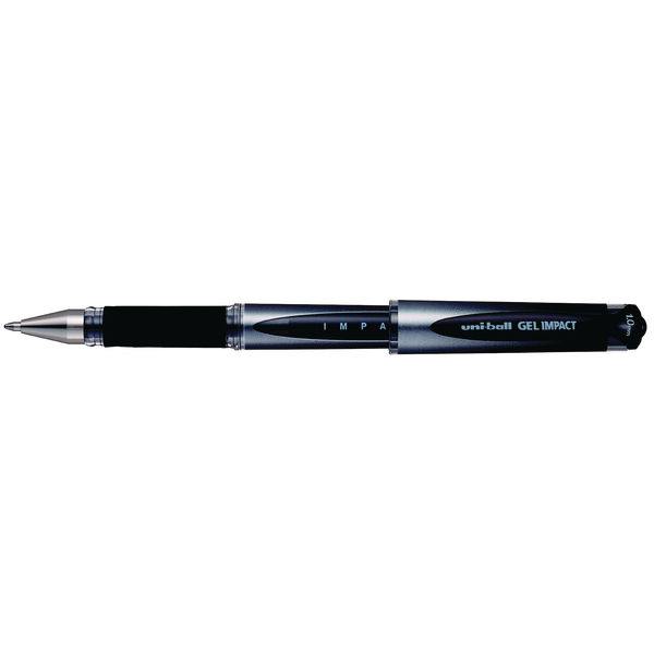 UNI UMN-152S Impact - 1.0mm Impact Rollerball Retractable Rubber Grip - Black
