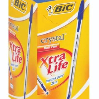 Bic Ballpens - Cristal Xtra Life - Medium Clear Barrel - Blue