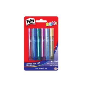 Henkel Pritt Kidsart Glitter Glue Pens Brights 6's - Assorted