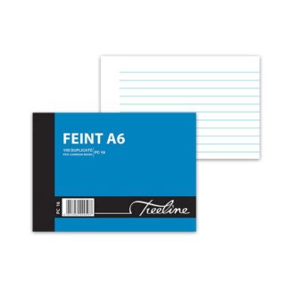 Treeline Pen Carbon Book Feint - A6 Feint - A6L - Duplicate 100's - White Bond