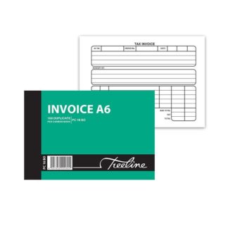 Treeline Pen Carbon Book Printed - A6L - Duplicate 100's  Invoice - White Bond
