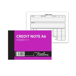 Treeline Pen Carbon Book Printed - A6L - Duplicate 100's  Credit Note - White Bond