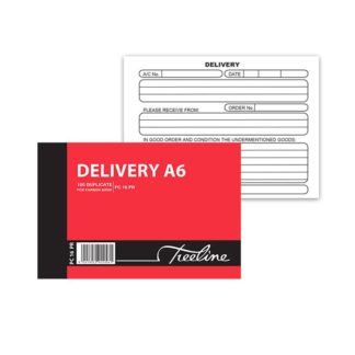Treeline Pen Carbon Book Printed - A6L - Duplicate 100's  Delivery - White Bond