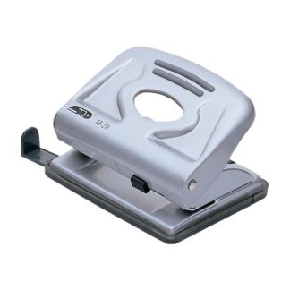 STD Office Punch - Metal Office Punch - 20 Sheets includes Paper Guide - Silver