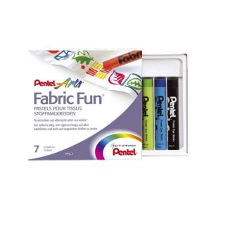 Pentel - Fabric Fun - PTS-7 Pastel Dye Sticks for Fabric - Assorted