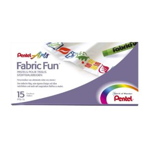 Pentel - Fabric Fun - PTS-15 Pastel Dye Sticks for Fabric - Assorted