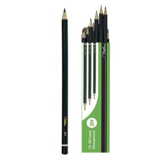 Pencils Graphite Pencils - Green and Black Barrel - Pencils 2H Sharpened 12's - Green/Black