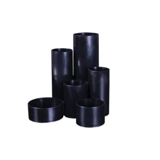 Treeline Desktop Organisers - 6 Cylinders - PVC Round-Up - Black