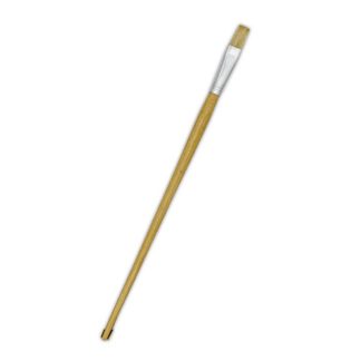 Treeline Paint Brushes - Long Handle Brushes Flat Synthetic - Size 5 - Beige