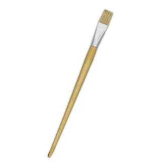 Treeline Paint Brushes - Long Handle Brushes Flat Synthetic - Size 8 - Beige