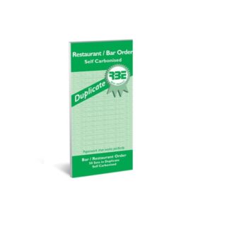 RBE Printed Books - Restaurant Products -Restaurant/Bar Order Duplicate (210x99) Single