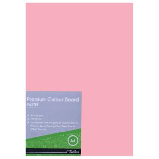 Treeline Project Board - Pastel 160gsm - A4 Pastel 100's - Pink