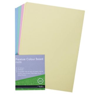 Treeline Project Board - Pastel 160gsm - A4 Pastel 100's - Assorted