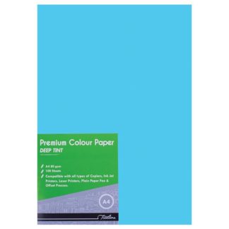 Treeline Premium Paper - Deep Tint 80gsm - A4's Deep Tint 100's - Turquoise