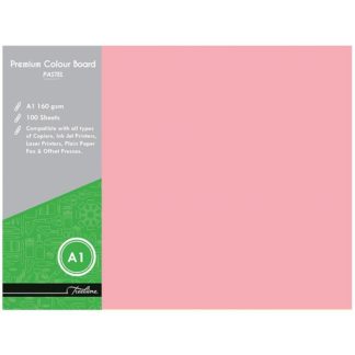 Treeline Project Board - Pastel 160gsm - A1 Pastel - Pink