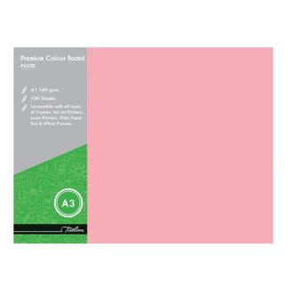 Treeline Project Board - Pastel 160gsm - A3 Pastel - Pink