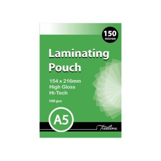 Treeline Laminating Pouces - A5 150 Micron - Clear