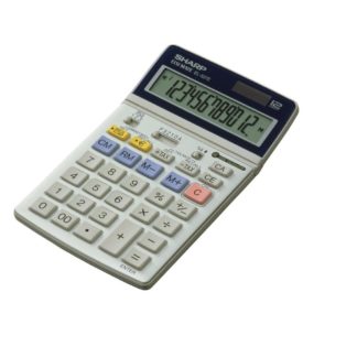 Sharp Mini Desk Calculators - 12 Digit Sharp Mini Desk Calculator