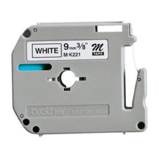 Brother Non-Laminated Tape - For : PT 80, PT 90 - MK221B - Black on White