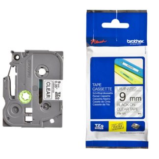 Brother Laminated Tape - TZ121 - 9mm - Black on Clear