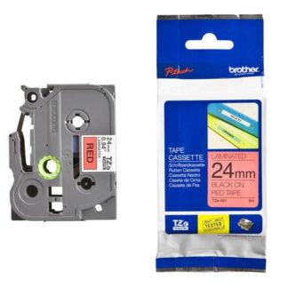 Brother Laminated Tape - TZ451 - 24mm - Black on Red