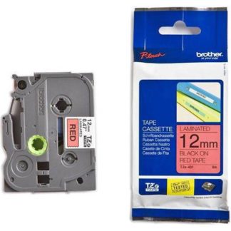 Brother Laminated Tape - TZ431 - 12mm - Black on Red