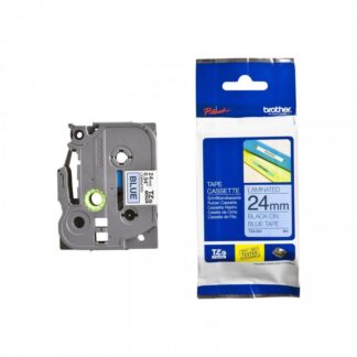 Brother Laminated Tape - TZ551 - 24mm - Black on Blue