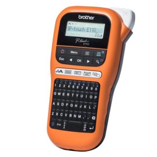 Brother Label Printer - PT-E110VP Handheld 2 Line Printer & Case & 9V Adaptor (Replaces PT-E100VP) - 61-12mm Tape